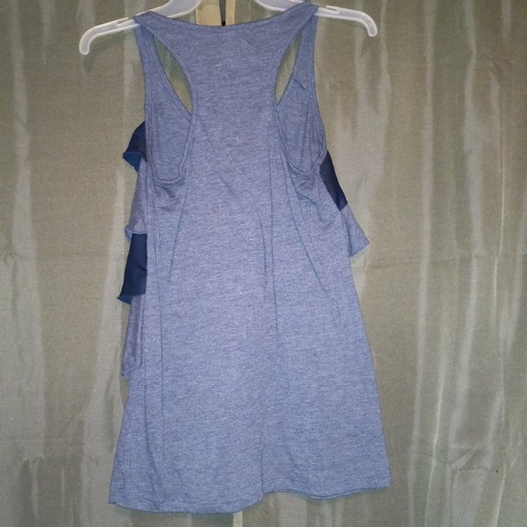Blue Ruffle Tank Top - Picture 3 of 5